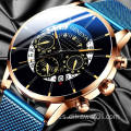 2021 Geneva Fashion Relojes para hombre de las mejores marcas de lujo Reloj de pulsera de cuarzo Hombres Fecha Casual Oro Acero Relogio Masculino montre homme